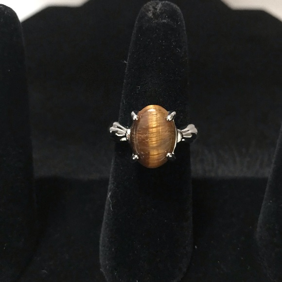Jewelry - Ring Tiger’s eye silvertone ring , 18/8